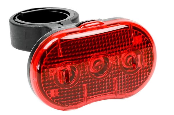 LED Sykkelbaklys, Rød, 3 Moduser, IPX3, for Setepinne 25.4-31.8mm