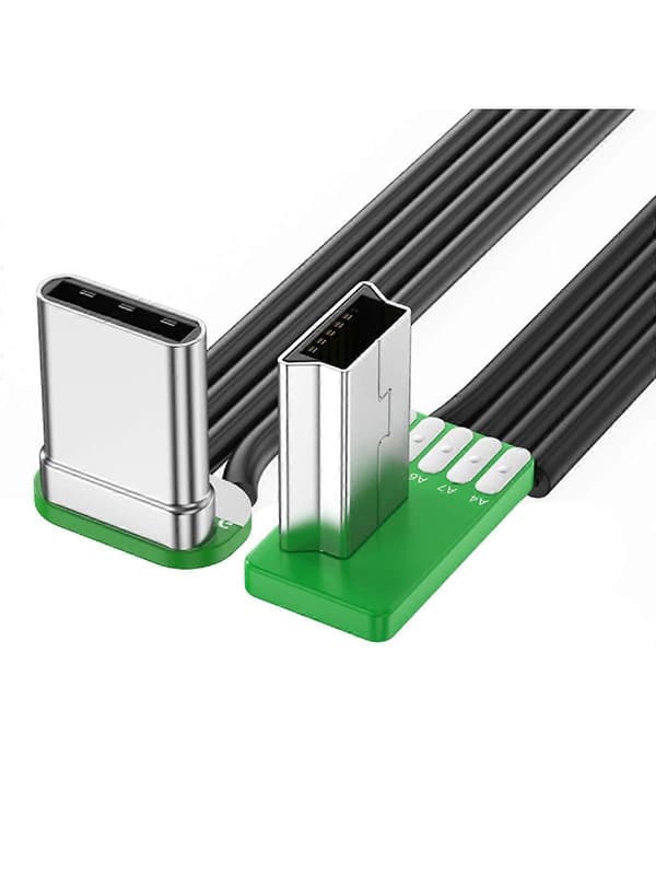 Fleksibelt silikone Type C til Mini USB opladnings- og 480 Mbps datakabel med multivirkningsstik til mobile enheder