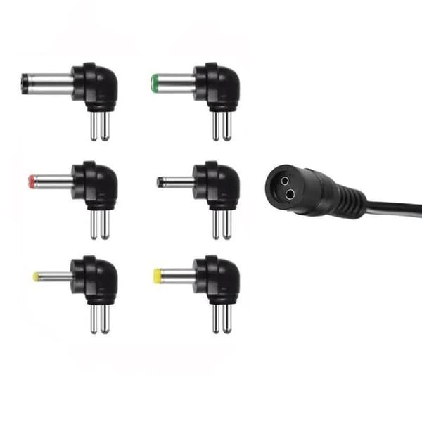 12W strømadapter, 6 tupper, 3V-12V justerbar spenning, innendørs bruk