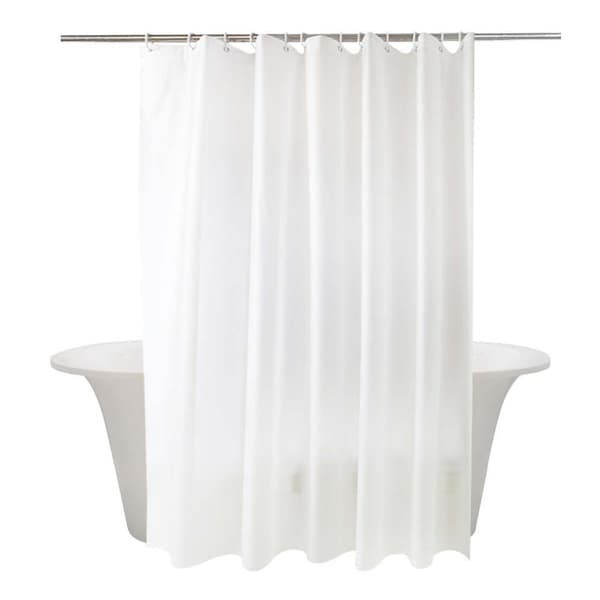 PEVA Duschdraperi, Extra Tjockt, 80x180 cm, Vattentätt & Mögelresistent, Vitt