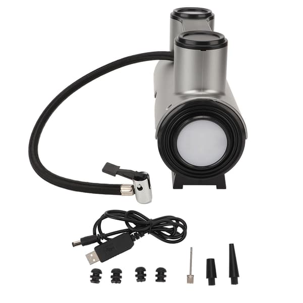 Smart 19-cylindrig USB elektrisk luftpump, däckpump med LED-ljus, fordon