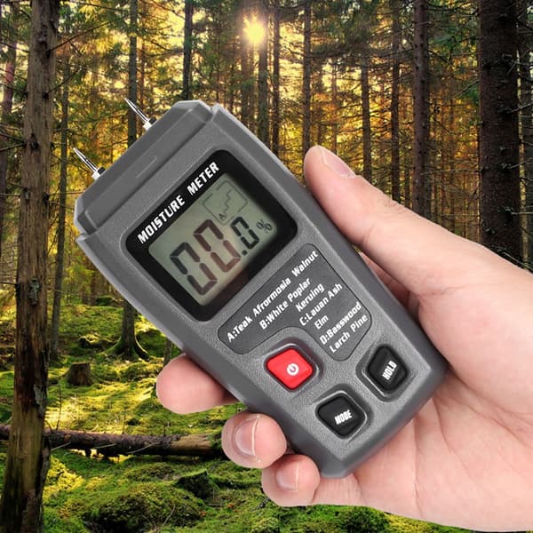 Digital LCD Træfugtighedsmåler, Håndholdt Fugtdetektor Hygrometer Tester Sensor