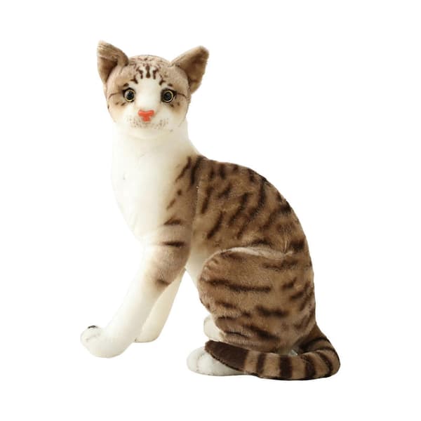 Simulering Siamese katter Livaktig utstoppet dyr Plysjpolstring for jenter og gutter StyleE 25cm