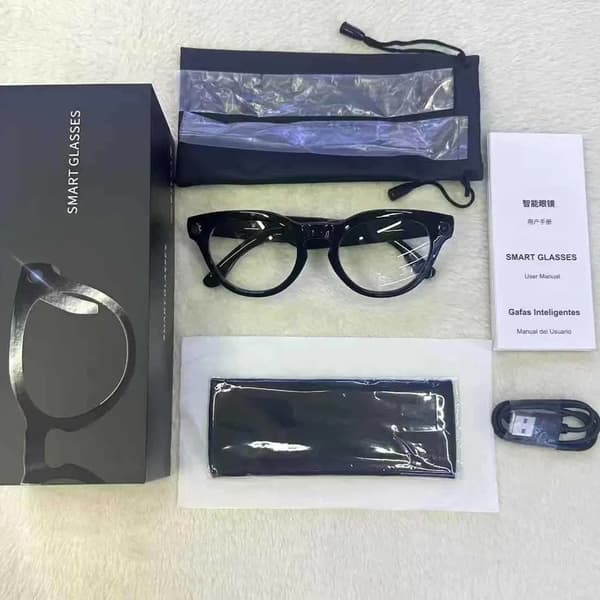 8MP HD-kamera smarte briller, AI stemmeassistent, Bluetooth-samtale, direkte oversettelse, videoopptak, V03-T5