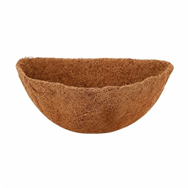 Kokosfiber Halvrund Kurvforing for Blomsterpotter og Veggmontering
