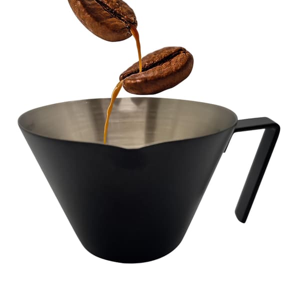 100 ml målebæger, sort, 304 rustfrit stål hældekop til kaffe og espresso