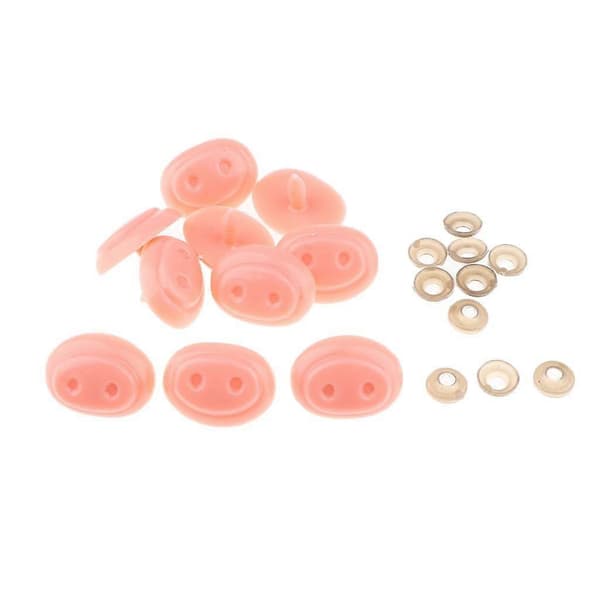3x 10 Stk. Plastik Grise Sikkerheds Næser til Udstoppede Dyr - Pink, 26X34mm
