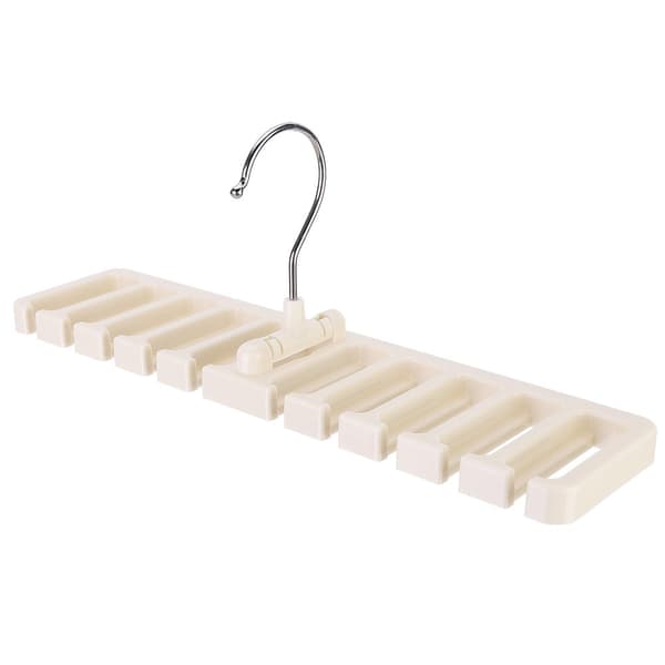 Roterende slipsestativ, bælteholder, skabsorganisator, beige