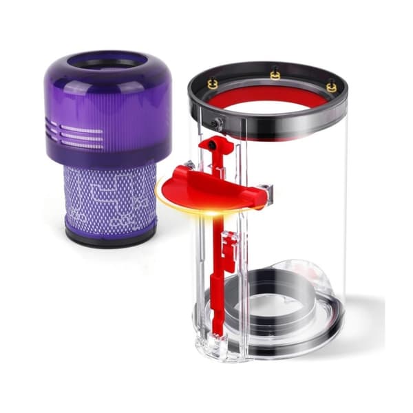 Erstatningsstøvbeholder og filter til Dyson V11 V15 SV14 SV15 SV22, gennemsigtig