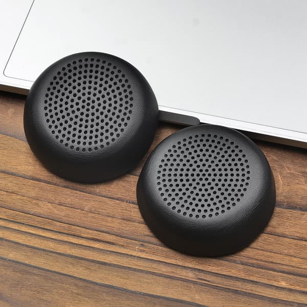 Ersättningsöronkuddar för Logitech Zone 750, 2-pack, svart, PU-läder minneskum