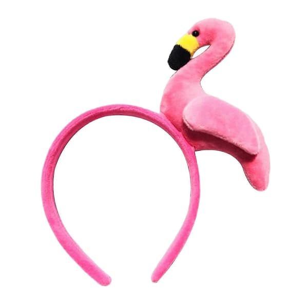 2xFlamingo Hodebånd Kostyme Dyrehodeplagg Hodeplagg for Ferie Scene 4 Pcs