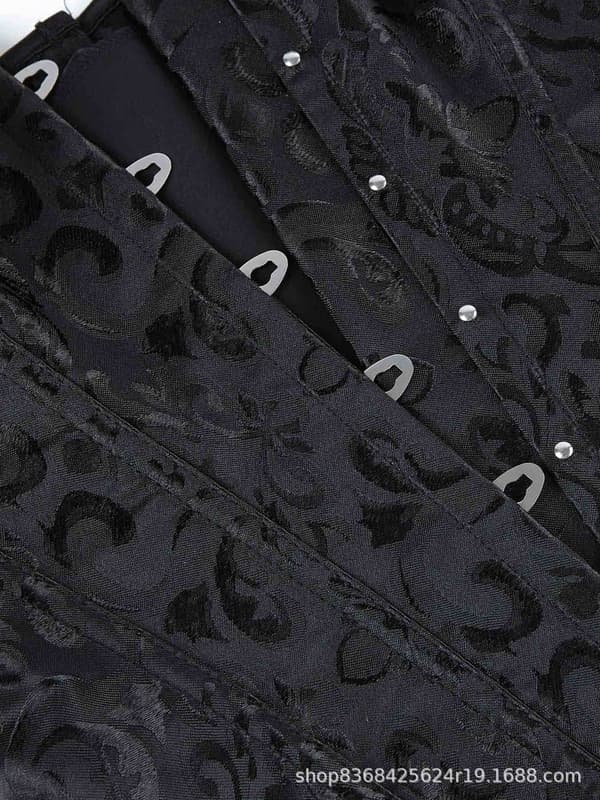 Off-shoulder blonde bustier med pufærmer og stivere – push-up brudekorset. Black S