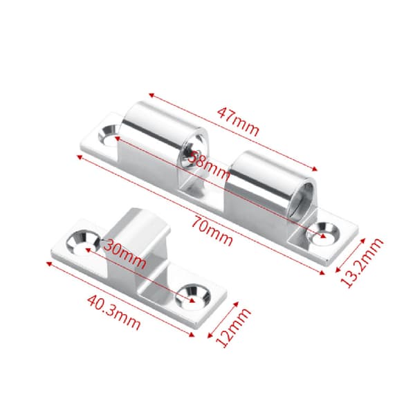 3-delt sæt magnetisk dørstopper i rustfrit stål, aluminiumslegeringsmateriale, ingen boring og klæbning påkrævet, stærk adsorption og antikollision Black