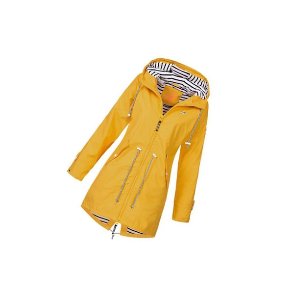 1/2/3/5 Hoodie Mjuk damjacka Vattentät regnkappa utomhus gul M yellow M 1Set