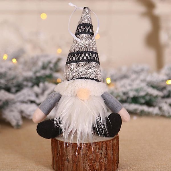 Tomte Ansiktslös Docka Dekorationer 2023 Glad Dekorationer För Hem Ornament Gott Nytt År Present 2024 Jul Xams Dolf gray-20x12cm