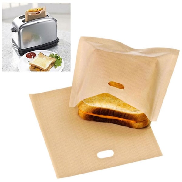 Brödrostpåsar, 6-pack 3 storlekar Rostade smörgåspåsar Återanvändbara non-stick Värmebeständig för grillade ostsmörgåsar Panini Snacks