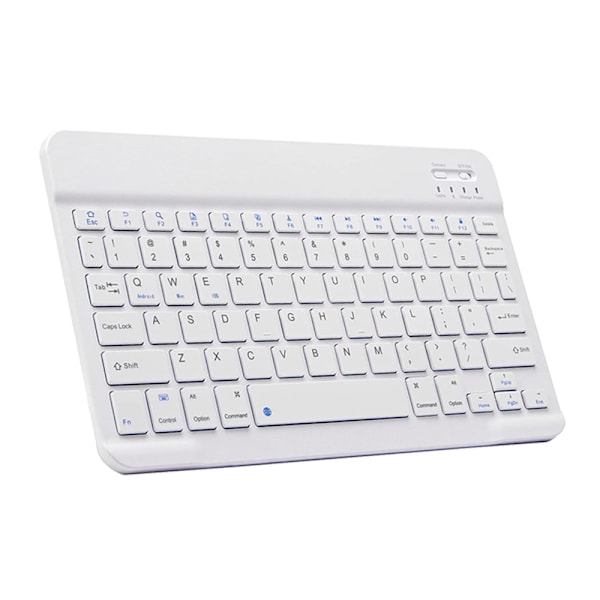 Ultratynt Bluetooth-tastatur - Bærbart trådløst minitastatur - Oppladbart for iOS, Android og Windows - 10 tommer