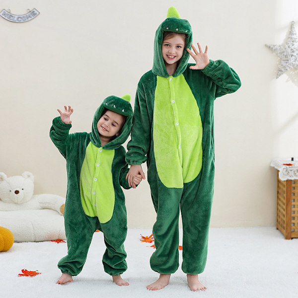 Unisex børne jumpsuit Pludset Kostume med Hat og Hale til Klæd-ud Rolleleg Halloween til Party Favors 【125-135CM】 Cute leopard romper