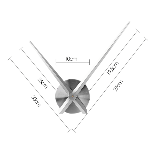3D klockvisare, gör-det-själv urverk med stora visare