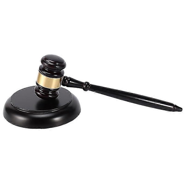 Träklubba med ljudblock för advokat, domare, auktion, hantverk [HK] as shown