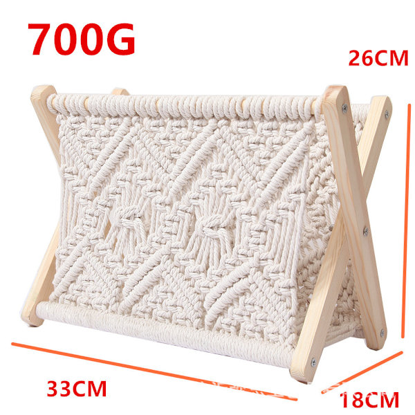 Macrame Tidningsstativ Boho Tidningsstativ Fritstående Opbevaring Ba