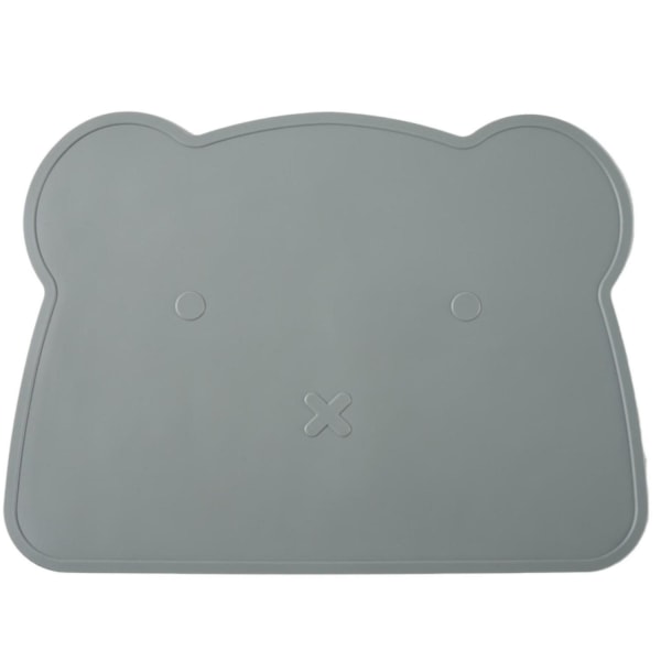 Thick Placemat Cute Bear Shape Silicone Placemat Heat Insulation Anti-Slip Easy to Clean Table Mat f