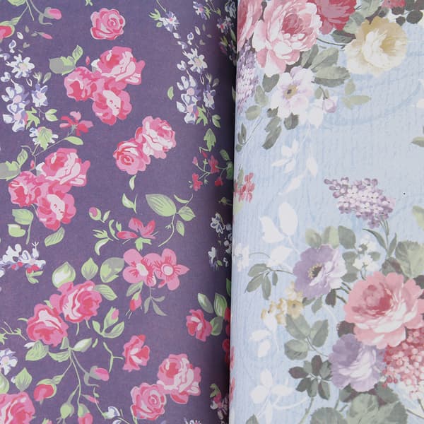 Dekorativt presentpapper med blommönster, presentpappersbok för högtider