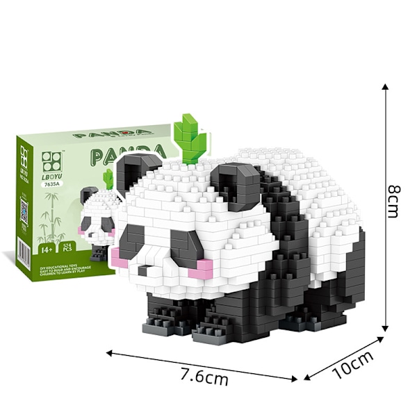 Panda tegnefilm byggeklodser, børns pædagogiske samlelegetoj, julegaver Style 6