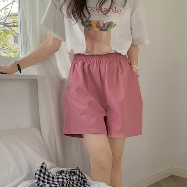 4 stk. afslappede shorts til kvinder, elastiske strandshorts til sommer. XXL