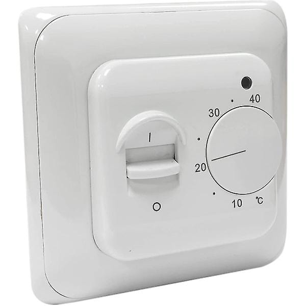 Manuell elektrisk gulvvarmetermostat med AC 220v 16a sonde, mekanisk gulvvarmetermostat regulator [energiklasse A+++]