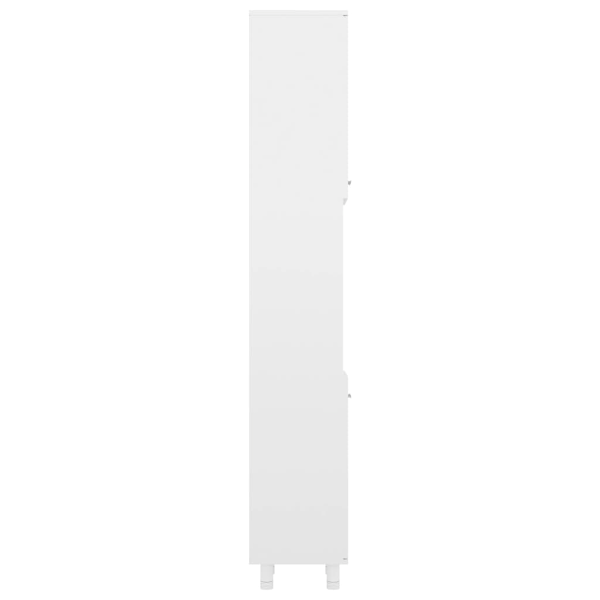 vidaXL Badeværelsesskab Hvid Højglans 30x30x179 cm Konstrueret Træ Vit White