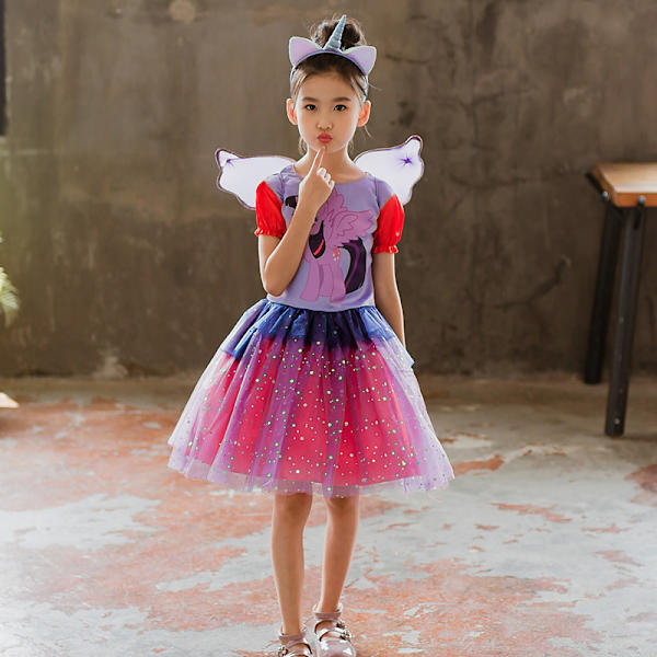 Tyttö Noita Asu 100-150cm Halloween Cosplay ja Esityksiin Polly 110cm