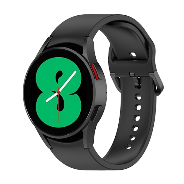 Silikonarmband för Samsung Galaxy Watch4 40mm / 44mm platt spänne Black