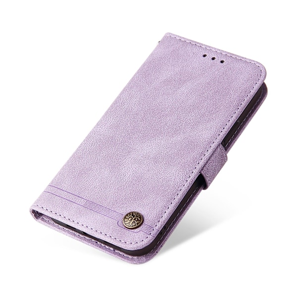 Plånboksfodral i läder med präglade linjer och stativfunktion för Huawei Nova 11i / Maimang 20 / Enjoy 60 Pro Purple