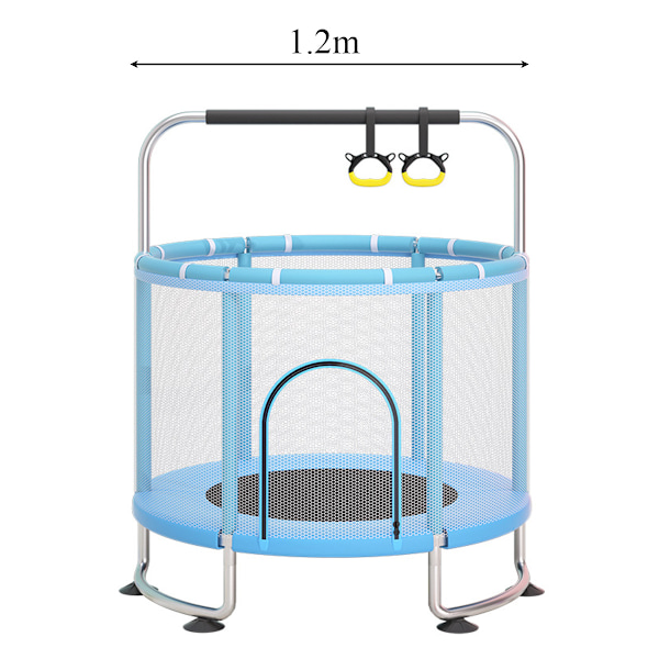 Trampolin för barn inomhus, babyhoppmatta, studsmatta, hemmatrampolin, leksak, träningsutrustning blå blue 1.2m
