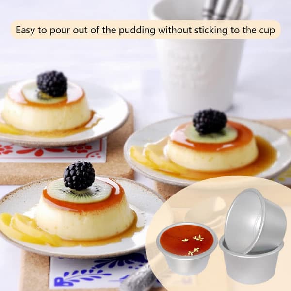 8 stk. non-stick mini kageforme i aluminium - lækagesikre, nemme at afforme, ideelle til æggetærter, cheesecakes, buddinger, bageplader | Runde | Holdbar bageplade