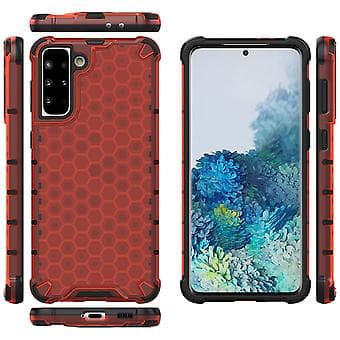 Honeycomb PC+TPU-cover til Samsung Galaxy S21+ 5G Red