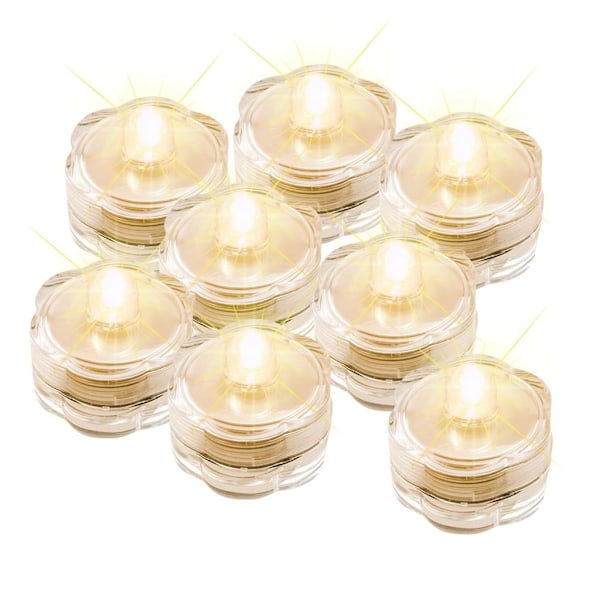 12 LED Varmelys med Timer, Elektrisk Flammende Batteri