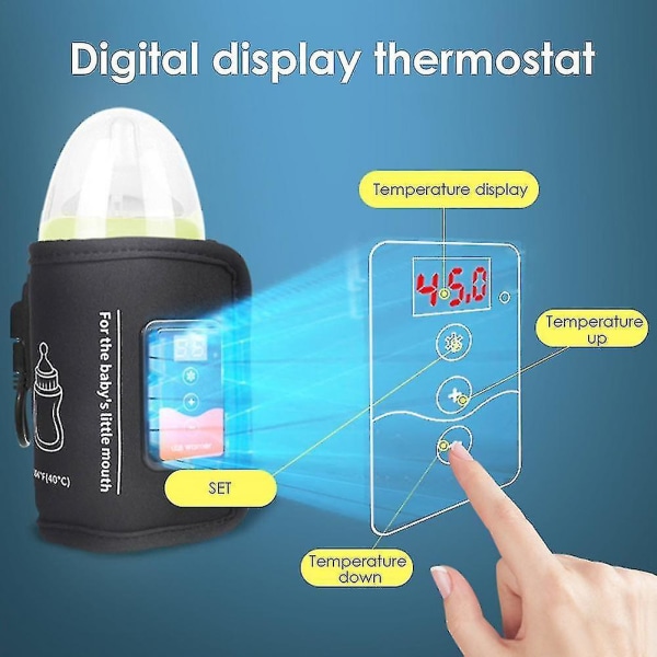 USB flaskvärmarväska Uppvärmning Konstant temperatur Varm mjölk Artefakt Bärbar Smart
