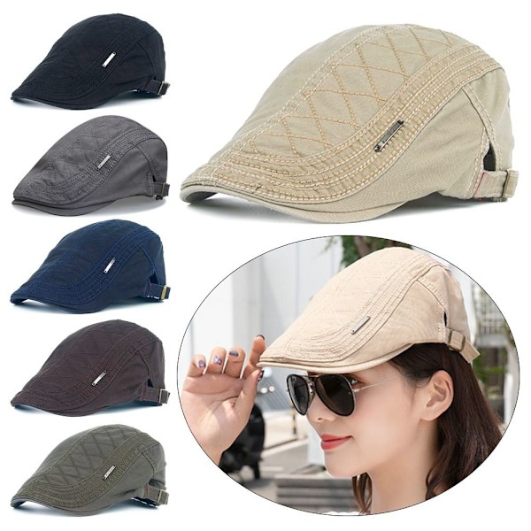 Flat Cap Basker SVART - på lager black