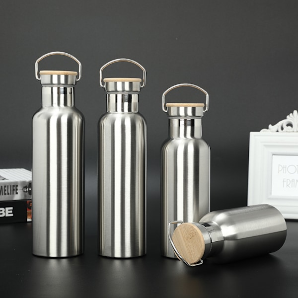 Stainless St?l Vattenflaska - Stor Kapacitet Sport & Cykling Vattenflaska 1L 750ml 500ml