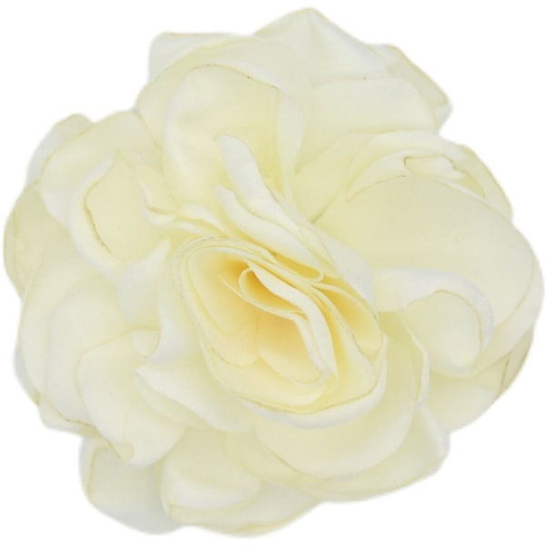 Tyg Stor Ros Blomma Brosch Blom Brosch VIT white