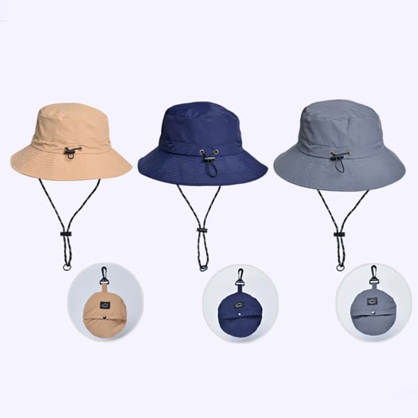 Foldable Waterproof Sun Hat in Army Green, Quick-Drying Fishing Hat with Drawstring military green