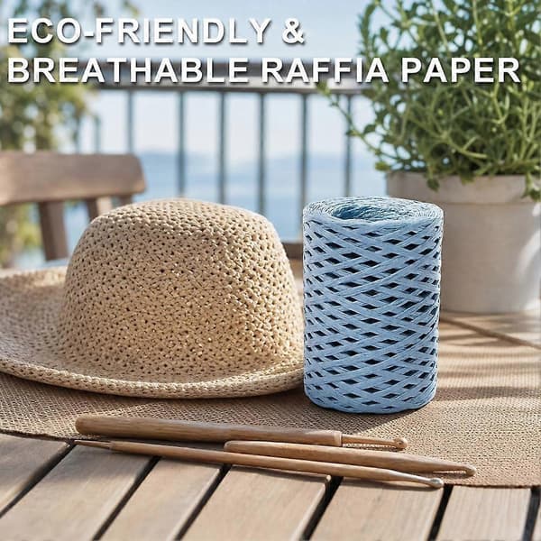 Raffia Pappersgarn - Flerfärgat DIY Hantverksband Presentinslagning D