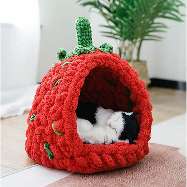 Tjock Stickad Chenille Garn för Handvirkade Filtar, Supersoft Stort Jumbo Filtgarn yy Red