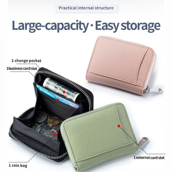 Sopande Organizer Plånbok Dam Mynt Kort GUL yellow