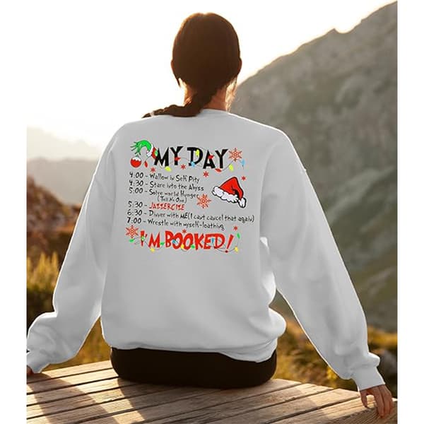 Glædelig Jul Sweater Kvinder Jul Langærmet Sweater Bluse Top Grå Grey XL