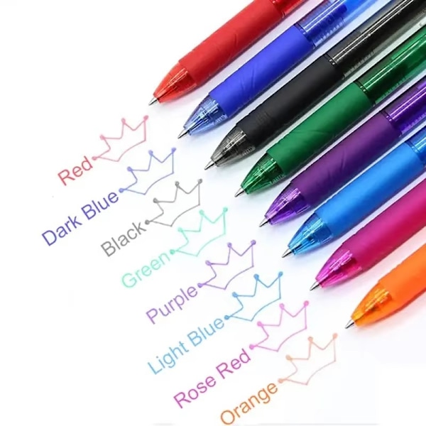 Pyyhittävät mustekynät, pyyhittävät mustekynät geelillä - 8-pakkaus Multicolor multifärg