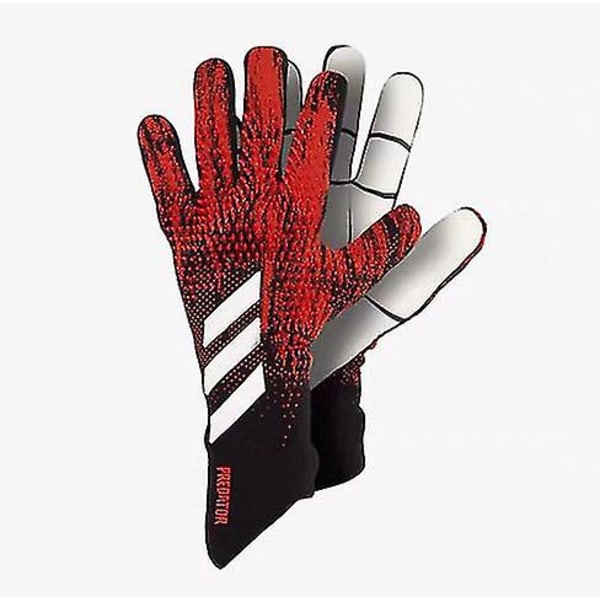 Professional Silicone Rubber Waterproof Non-Slip Gloves Latex Soccer Gloves For Adult Kids #1 red and black sjx