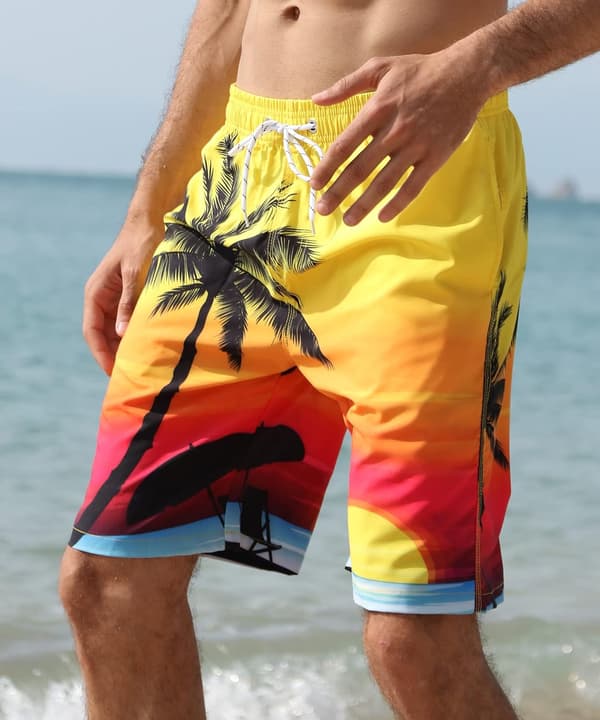 Badebukser for menn Strandshorts Hurtigtørkende
